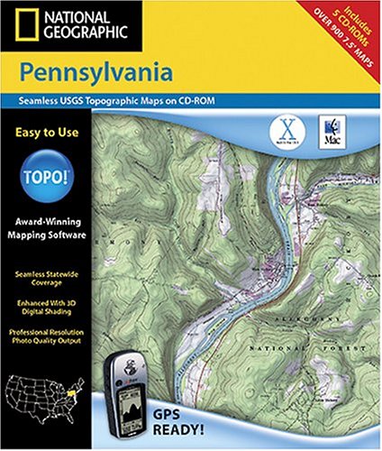 National Geographic Topo. Pennsylvania Karte CD-ROM (Mac) von National Geographic