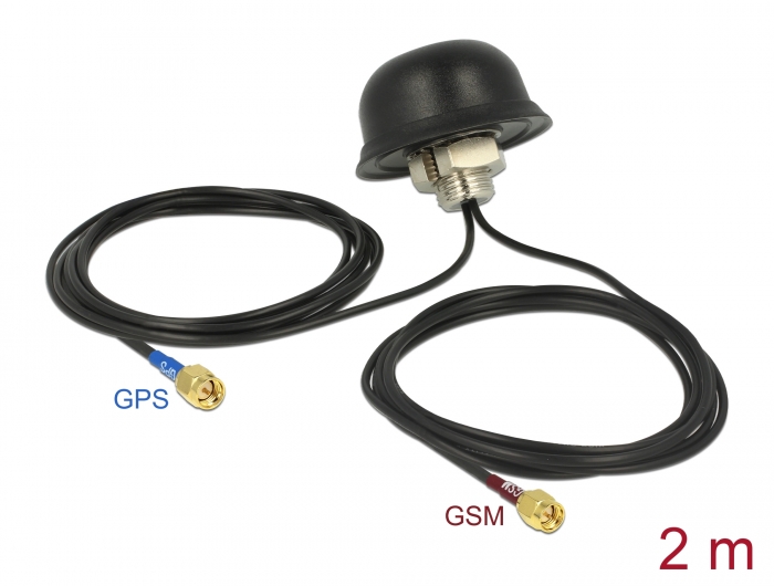 Navilock Multiband GNSS GSM UMTS LTE SMA 28 dBi / 5 dBi Antenne 2 x 2 m RG-174 omnidirektional Dachmontage outdoor Navilock Multiband GNSS GSM UMTS LTE SMA 28 dBi / 5 dBi Antenne 2 x 2 m RG-174 omnidirektional Dachmontage outdoor