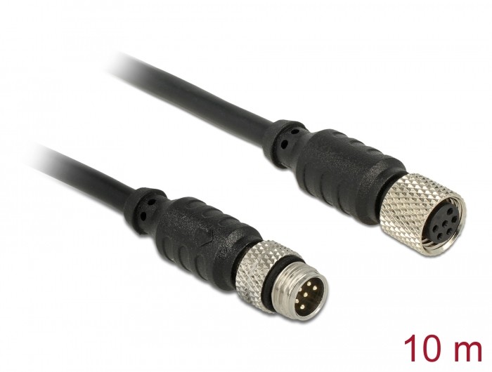 Navilock Verlängerungskabel M8 Stecker > M8 Buchse wasserdicht 10 m für M8 GNSS Empfänger