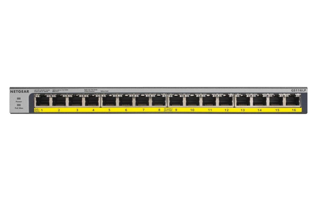 Netgear GS108LP 8-Port Gigabit PoE+ Unmanaged Switches