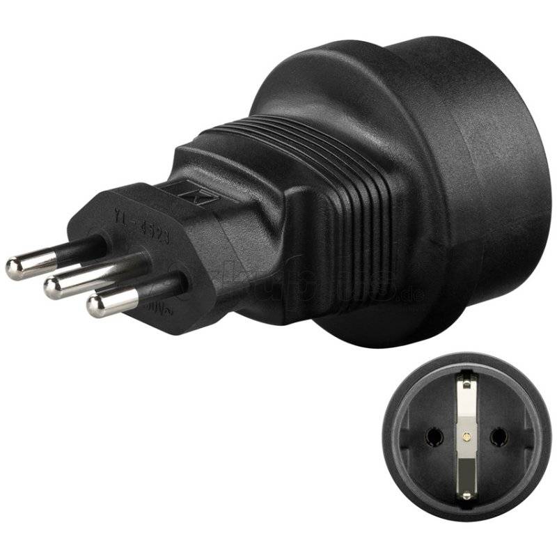 Netzadapter Italien, Schwarz