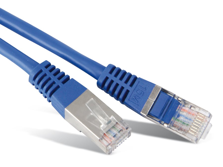 Netzwerkpatchkabel CAT.6 , RJ45, 1:1, 2 m, blau