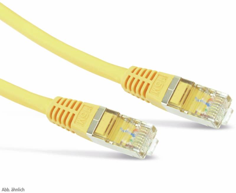 Netzwerkpatchkabel CAT.6 , RJ45, 1:1, 5 m, gelb