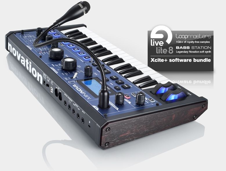 Novation Mininova Synthesizer mit 37 anschlagdynamischen Taseten, 256 Presets,