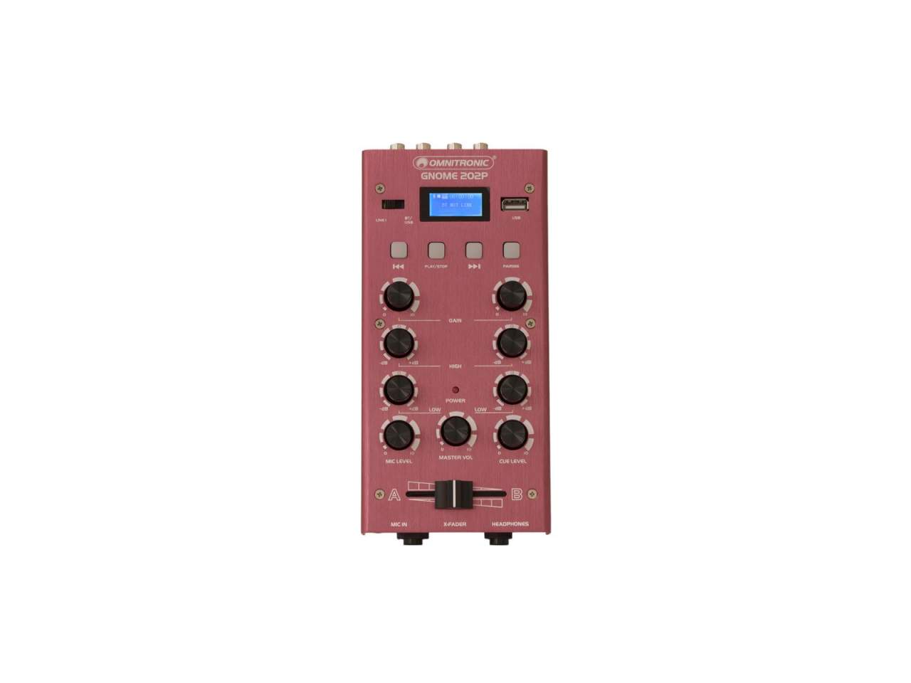 OMNITRONIC GNOME-202P Mini-Mixer rot OMNITRONIC GNOME-202P Mini-Mixer rot