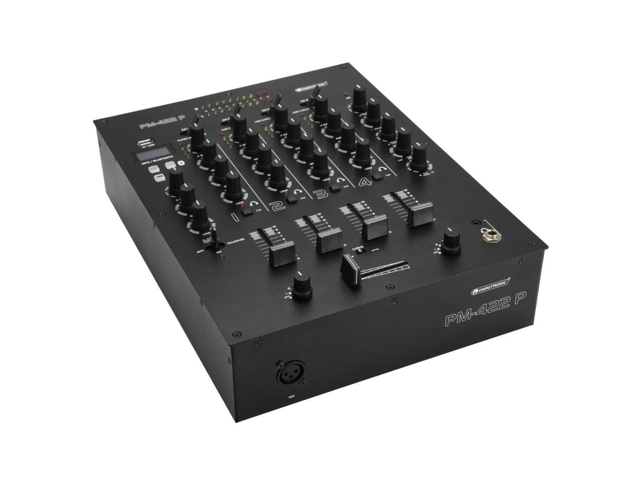 OMNITRONIC PM-422P 4-Kanal-DJ-Mixer mit Bluetooth und USB-Player OMNITRONIC PM-422P 4-Kanal-DJ-Mixer mit Bluetooth und USB-Player