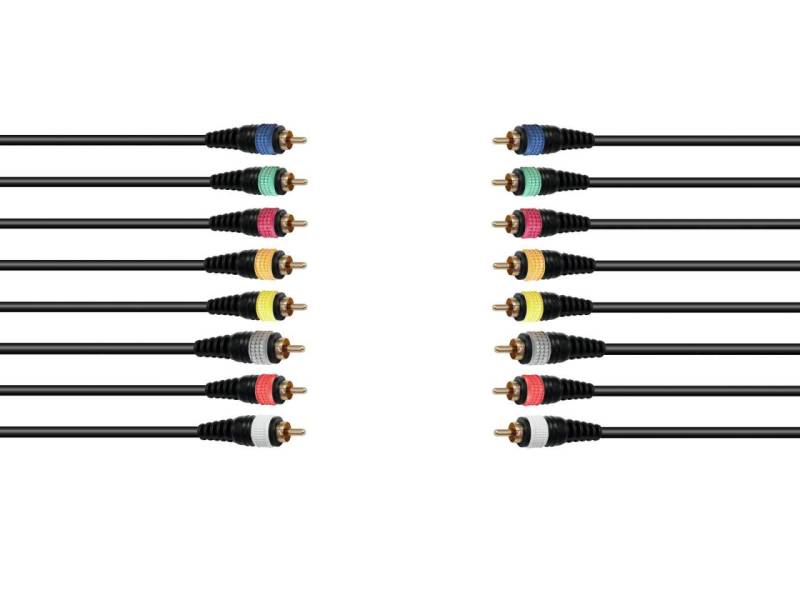 OMNITRONIC Snake-Kabel 8xCinch/8xCinch 15m