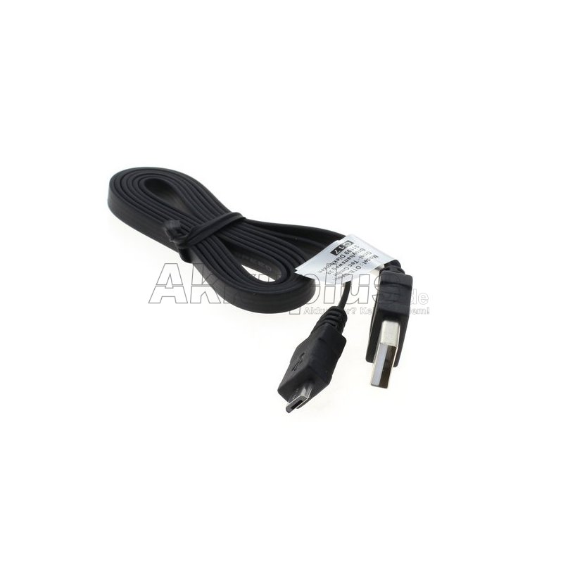 OTB - Datenkabel Micro-USB - 0,95m - Flachbandkabel - schwarz - mit Ladefunktion