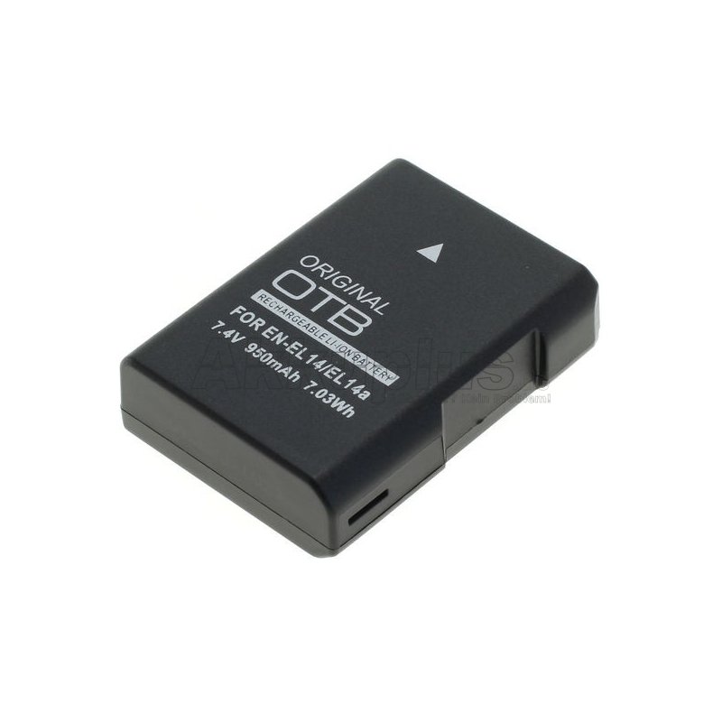 OTB - Ersatzakku kompatibel zu Nikon EN-EL14 / EN-EL14a - 7,4 Volt 950mAh Li-Ion