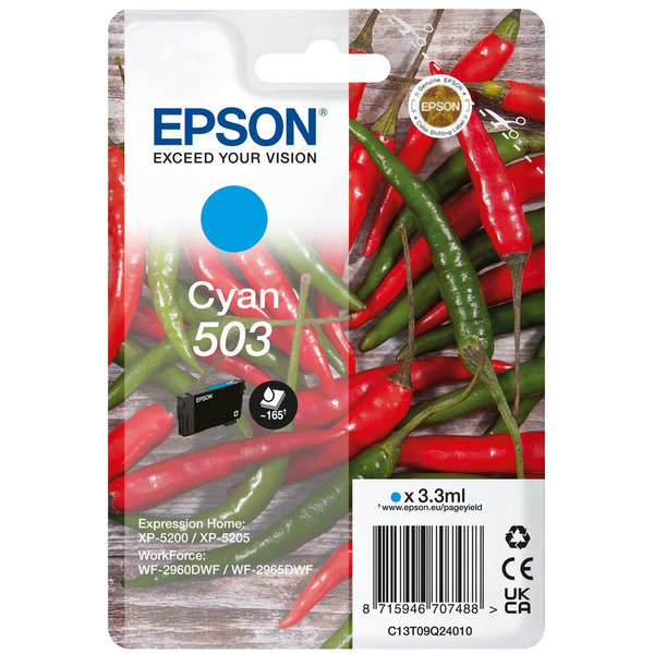 Original Epson C13T09Q24010 / 503 Tintenpatrone cyan Original Epson C13T09Q24010 / 503 Tintenpatrone cyan