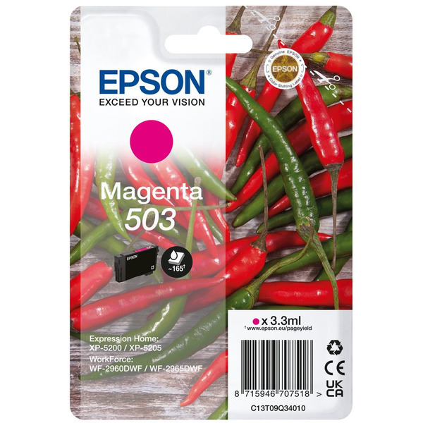 Original Epson C13T09Q34010 / 503 Tintenpatrone magenta Original Epson C13T09Q34010 / 503 Tintenpatrone magenta