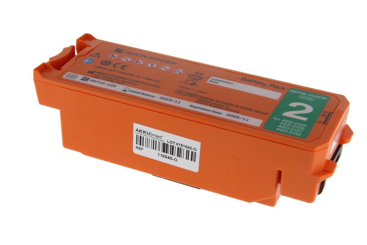 Original Nihon Kohden Lithiumbatterie für Defibrillator Cardiolife AED2100 ab... Original Nihon Kohden Lithiumbatterie für Defibrillator Cardiolife AED2100 ab...