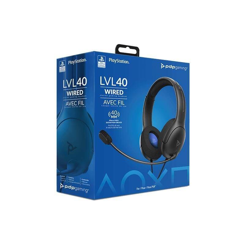 PDP LVL40 Stereo Gaming Headset Schwarz kabelgebunden - für Playstation 4