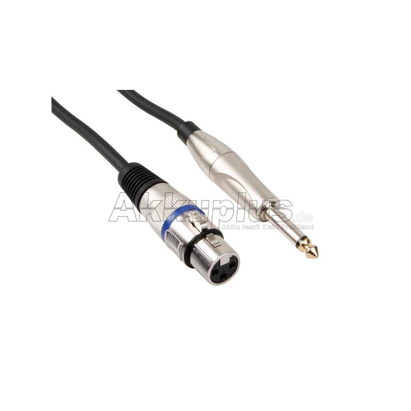 PROFESSIONELLES XLR-KABEL, XLR-BUCHSE AUF 6.3mm-MONO-KLINKENSTECKER (3m)