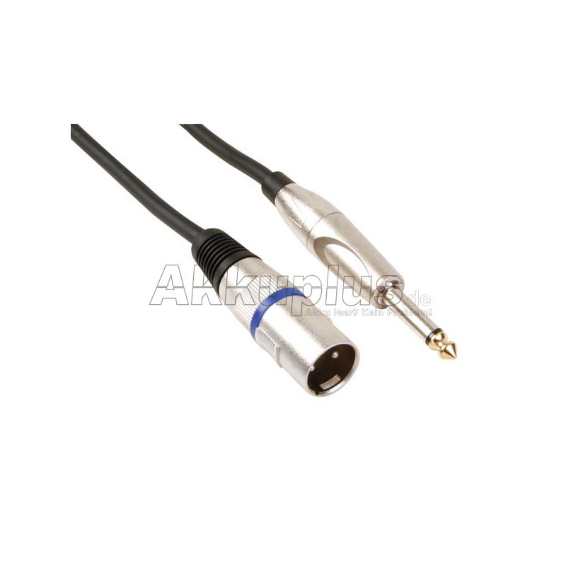 PROFESSIONELLES XLR-KABEL, XLR-STECKER AUF 6.35mm-MONO-KLINKENSTECKER (6m)