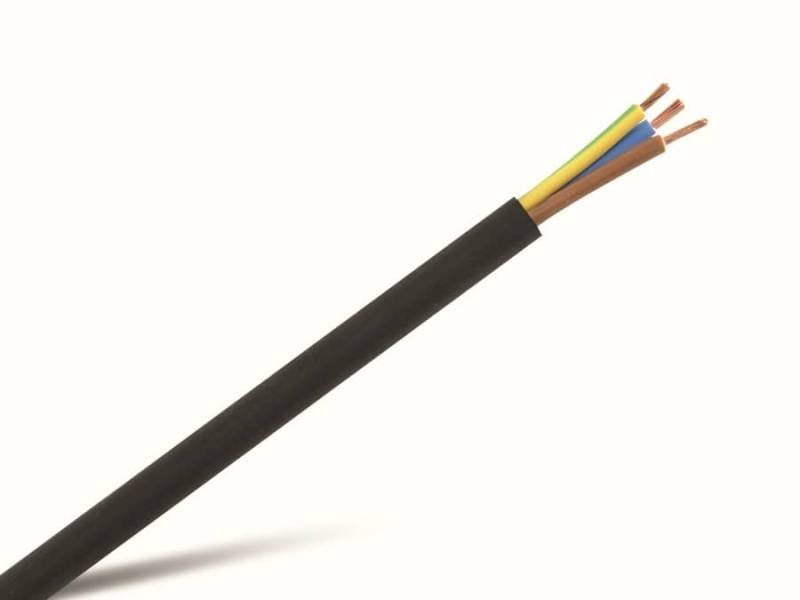 RAUTRONIC PVC-Schlauchleitung H03VV-F, 3G0,75, 50 m, schwarz von Rautronic