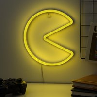 Pac Man Wall Mountable LED Neon Light Pac Man Wall Mountable LED Neon Light