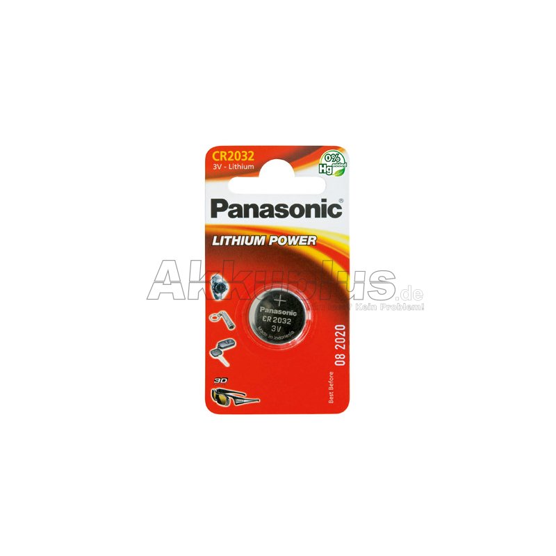 Panasonic - CR2032 - 3 Volt 220mAh Lithium - 1er Blister