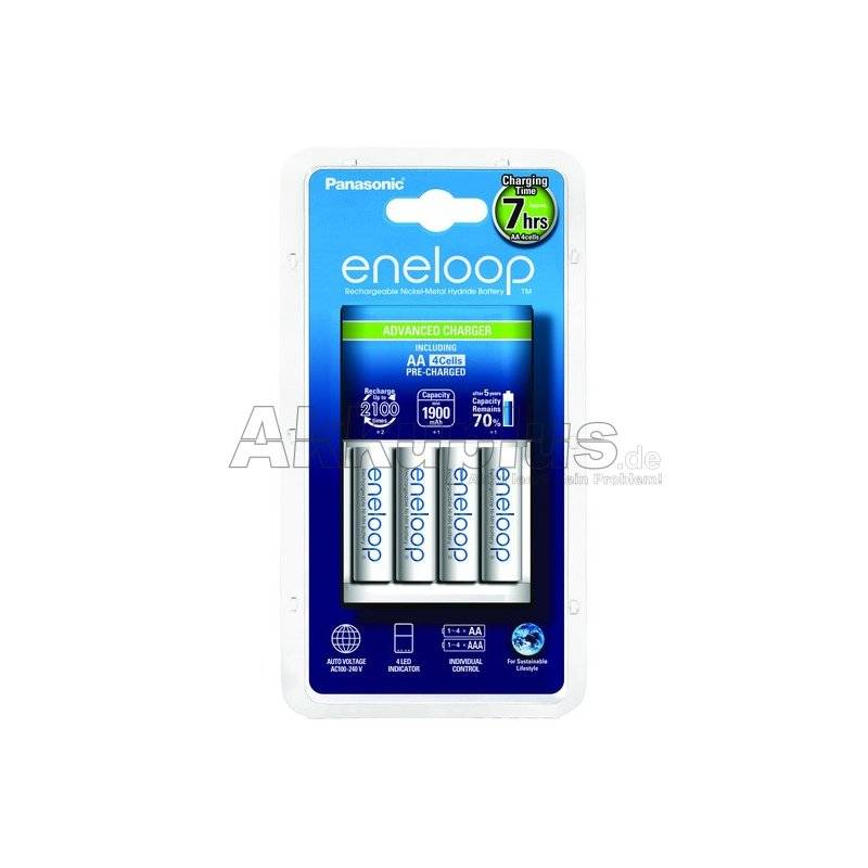 Panasonic - Ladegerät Advanced Charger BQ-CC17 inkl. 4 eneloop AA (K-KJ17MCC40E)