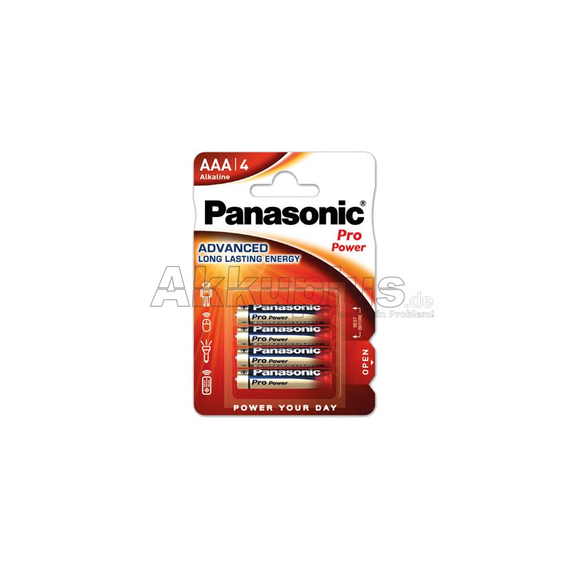 Panasonic - PRO POWER - Micro AAA / LR03 - 1,5 Volt AlMn - 4er Blister
