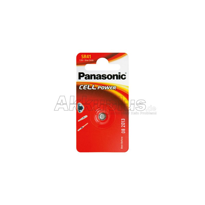 Panasonic - SR41EL / SR 41 EL - 1,55 Volt 45mAh Silberoxid