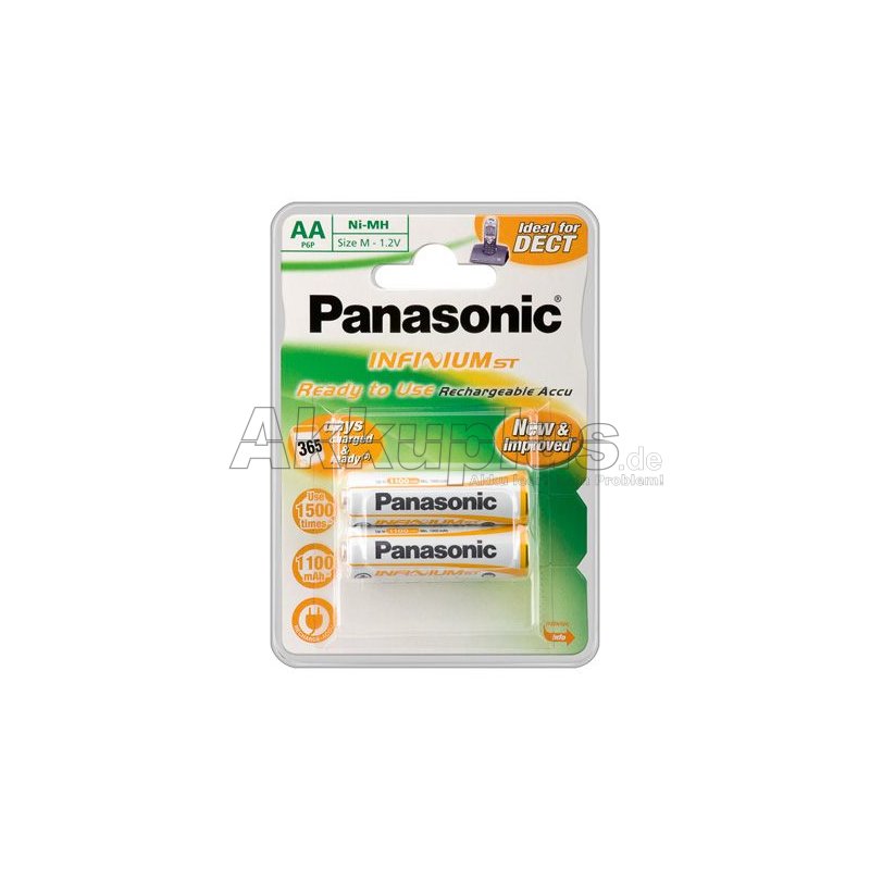 Panasonic - Stay Charged - Mignon AA - 1,2 Volt 1000mAh Ni-MH - 2er Blister