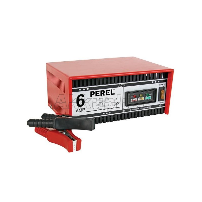 Perel - AC06 - Ladegerät für 12 Volt Blei-Säure-Akkus - 6A