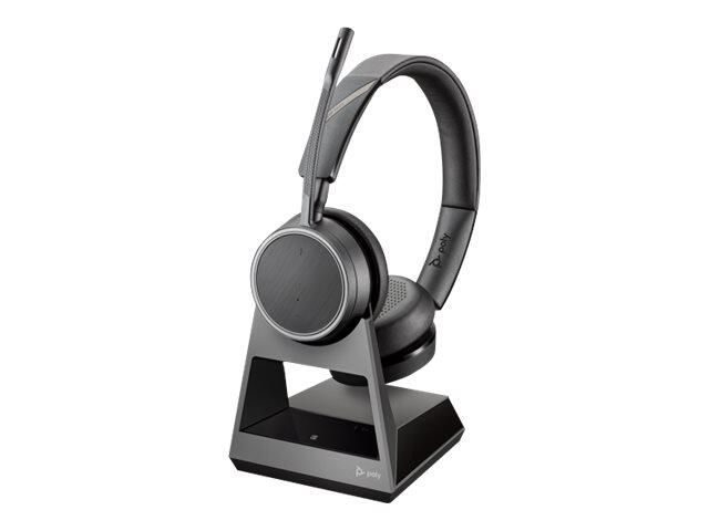 Poly Voyager 4220 Office 1-Weg-Basis Stereo Headset On-Ear (Bluetooth)