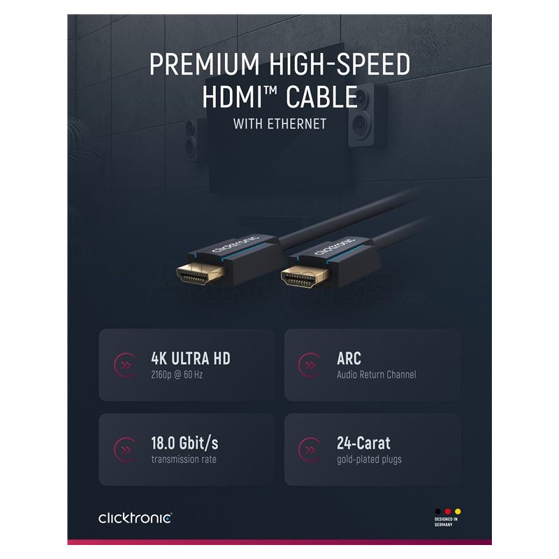 Premium-High-Speed-HDMI™-Kabel mit Ethernet