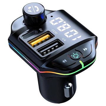 RGB Bluetooth FM Transmitter / Auto-Schnellladegerät ZTB-A10 - 20W - Schwarz RGB Bluetooth FM Transmitter / Auto-Schnellladegerät ZTB-A10 - 20W - Schwarz