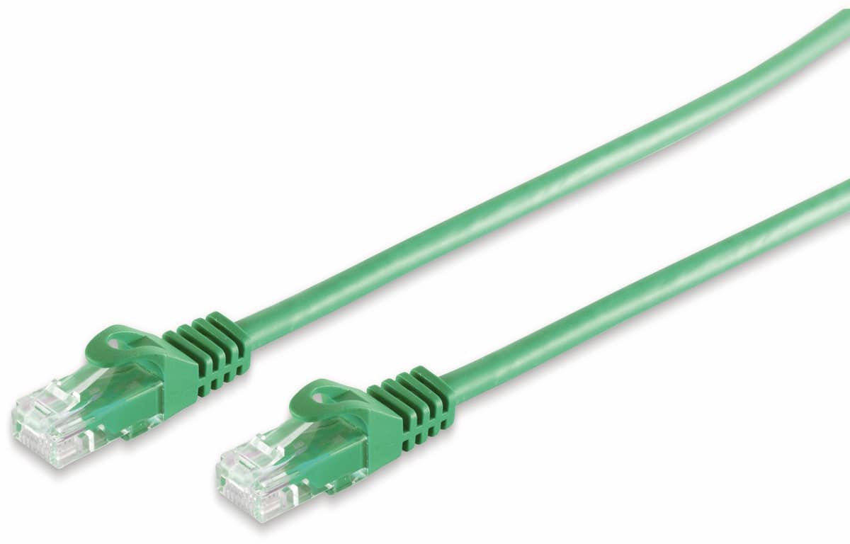 RJ45 Patchkabel CAT 7 Rohkabel U/UTP, grün, 0,25 m