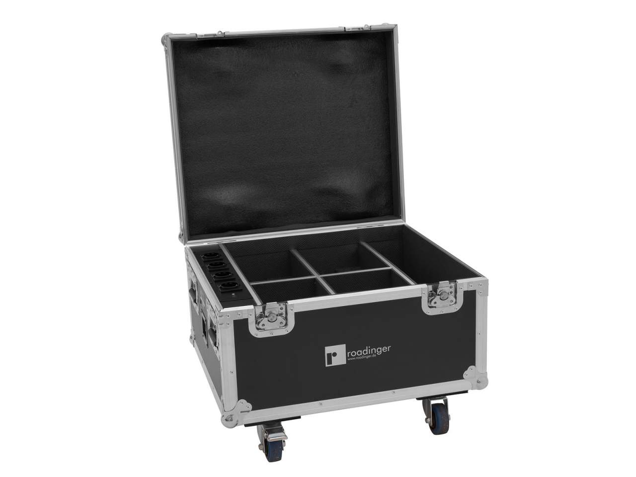 ROADINGER Flightcase 4x AKKU IP PAR 7 QCL WDMX mit Ladefunktion ROADINGER Flightcase 4x AKKU IP PAR 7 QCL WDMX mit Ladefunktion