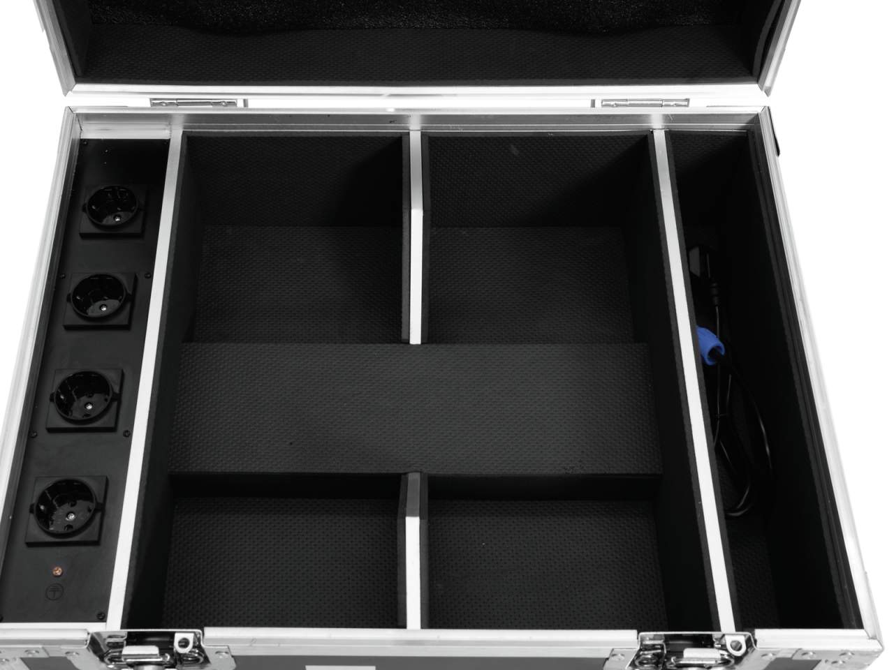 ROADINGER Flightcase 4x AKKU IP UP-4 QuickDMX mit Ladefunktion