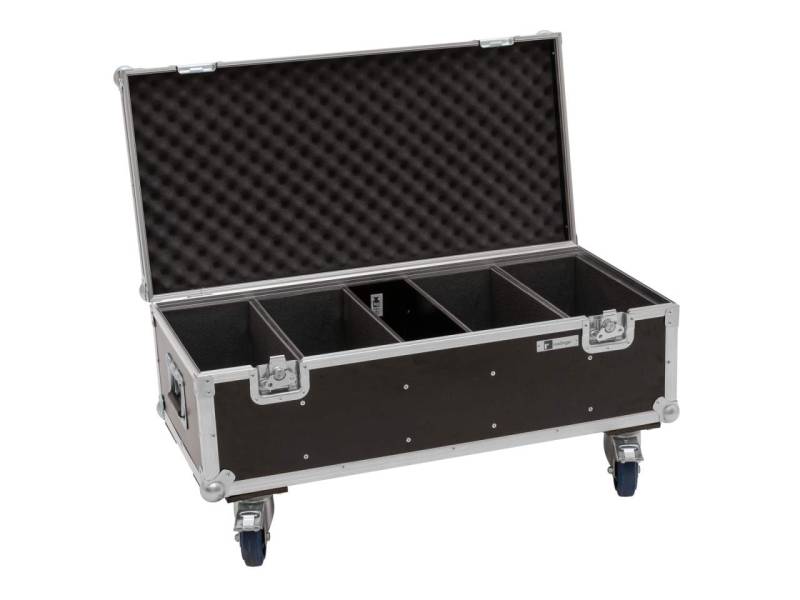 ROADINGER Flightcase 4x Audience Blinder 2x100W LED COB CW/WW mit Rollen