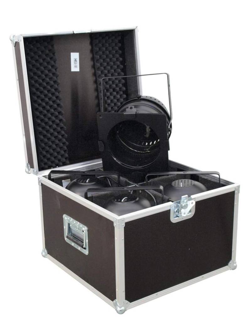 ROADINGER Flightcase 4x PAR-64 Spot kurz