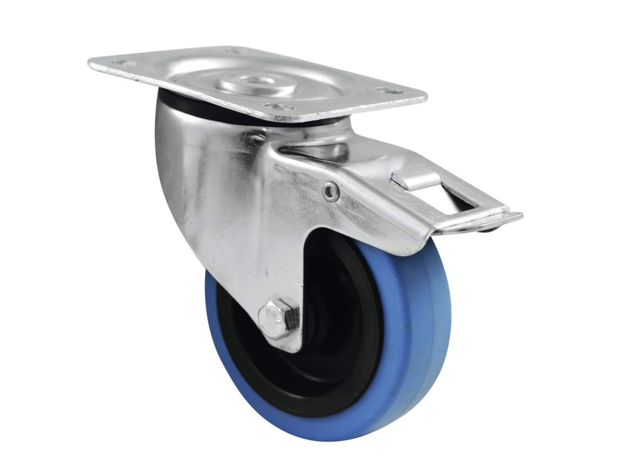 ROADINGER Lenkrolle 100mm BLUE WHEEL mit Bremse ROADINGER Lenkrolle 100mm BLUE WHEEL mit Bremse