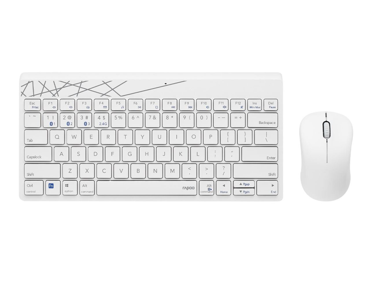Rapoo 8000M Desktop-Set - Weiß
