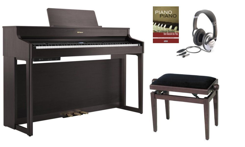 Roland HP-702 DR Set Digitalpiano Rosenholz incl. Klavierbank und Kopfhörer Roland HP-702 DR Set Digitalpiano Rosenholz incl. Klavierbank und Kopfhörer