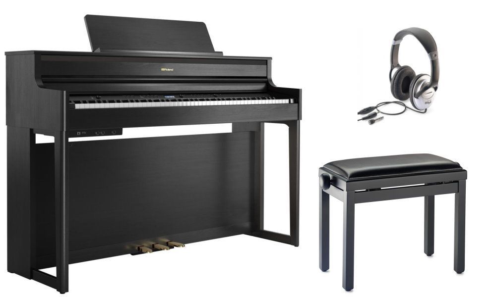 Roland HP-704 CH SET Digitalpiano schwarz matt + Klavierbank + Kopfhörer Roland HP-704 CH SET Digitalpiano schwarz matt + Klavierbank + Kopfhörer