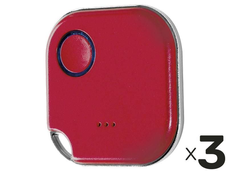 SHELLY Bluetooth Schalter u. Dimmer, Blu Button1, Plug&Play, rot, 3er Set von Shelly