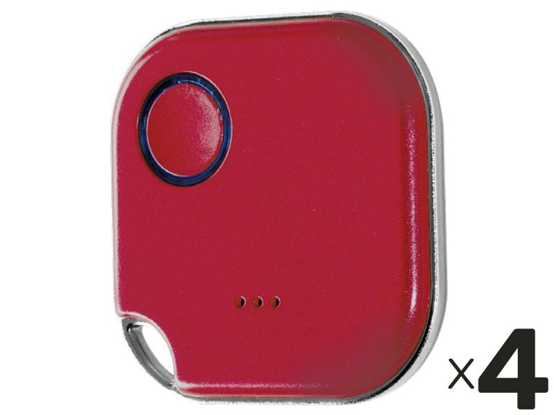 SHELLY Bluetooth Schalter u. Dimmer, Blu Button1, Plug&Play, rot, 4er Set von Shelly