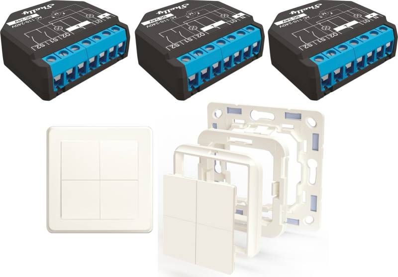 SHELLY Rolllandensteuerung Starter Kit, 3er Set, Legrand & Shelly von Shelly