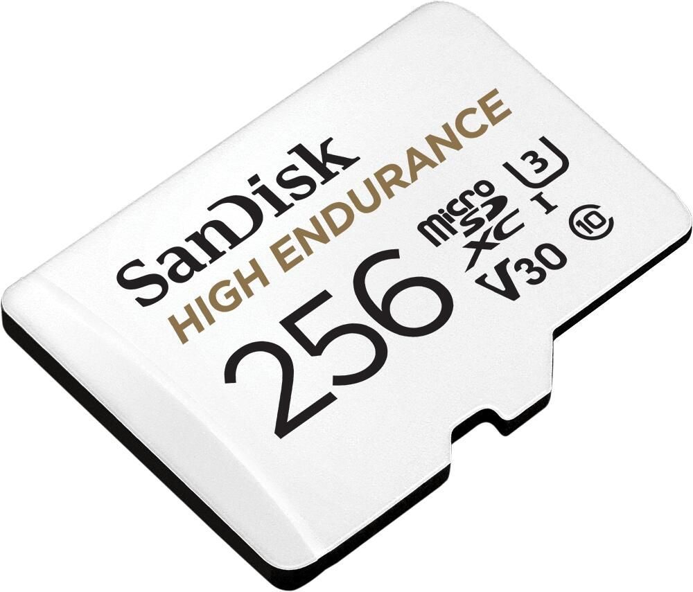 SanDisk High Endurance microSDXC 256GB-for dash cams & home monitoring,Full HD/4K videos, up to 100/40 MB/s Read/Write