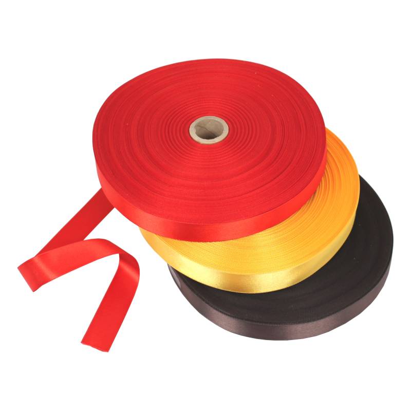 Satinband 25 mm 100 m Rolle Bastelband Schleifenband Geschenkband rot gelb braun von Default