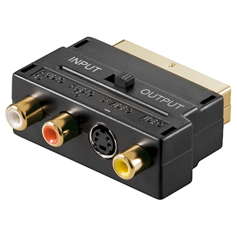 Scart zu Composite Audio Video und S-Video Adapter, IN/OUT