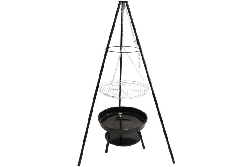 Schwenkgrill Kynast Ø 52,5 cm H 150 cm Holz Kohle Grill Stahlgestell