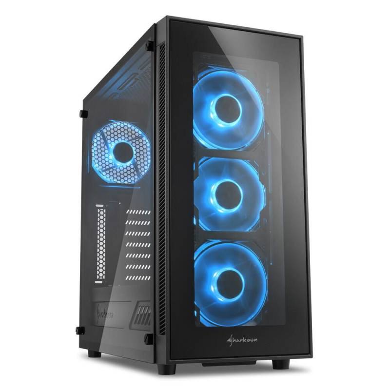 Sharkoon TG5 Glass Blau ATX-Midi-Tower Gehäuse ohne Netzteil