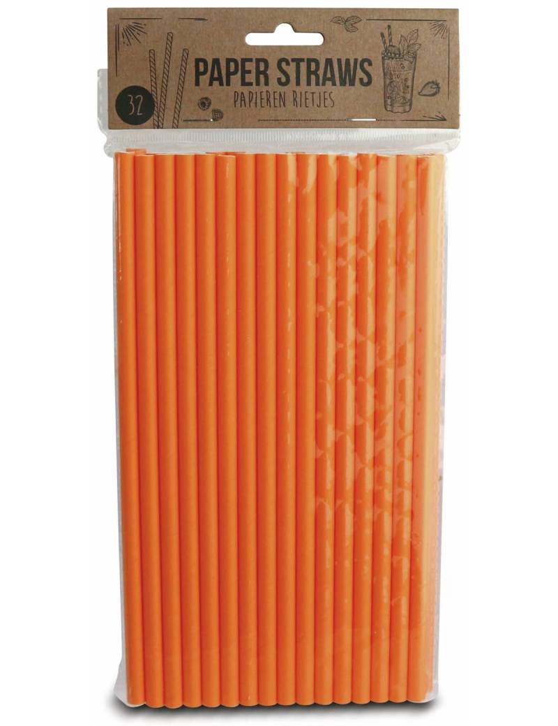 Strohhalm Papier, 32 Stück, verschiedene Farben von FREE & EASY, Self Import Agencies
