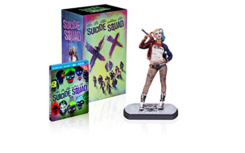 Suicide Squad [Edition limitée Amazon - Statue Harley Quinn + Blu-ray 3D + Blu-ray + 2D Extended Edition + DVD]