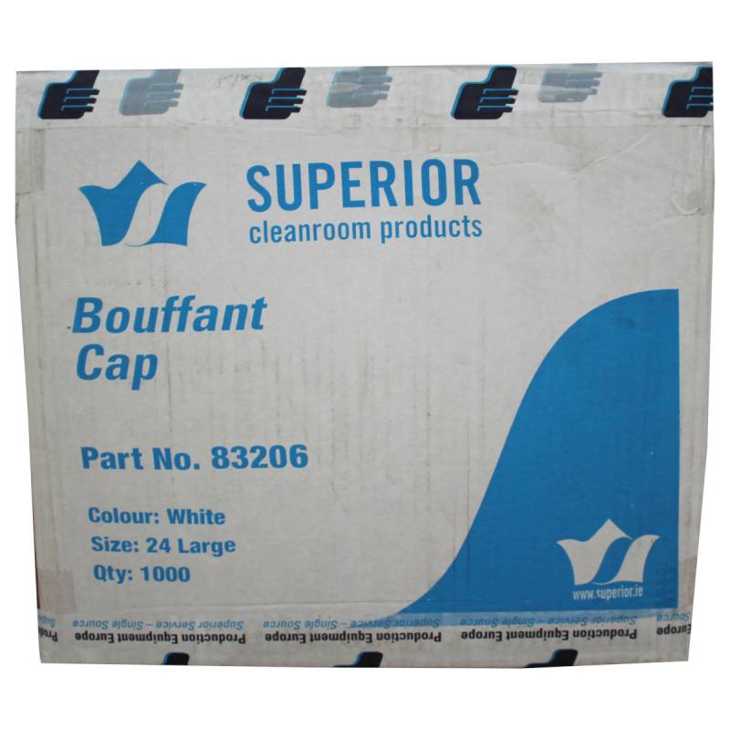 Superior Bouffant Cap Reinraum-Füllkappen Hauben Weiß 1000 Stück von Default